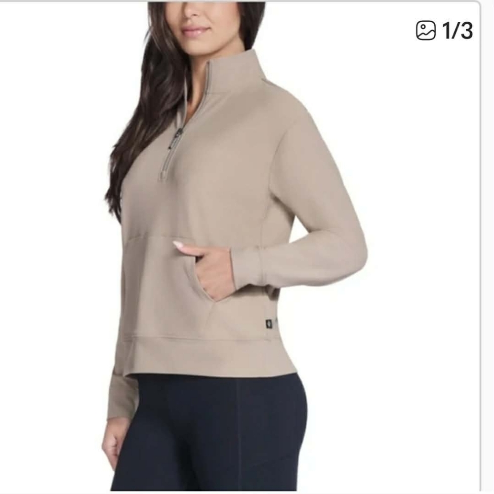 Skechers Ladies  Ribbed 1/4 Zip High-Neck Top